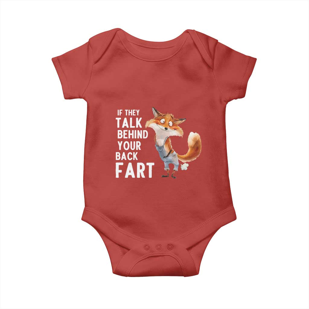 Funny Fox Meme Baby Onesie If They Talk Behind Your Back Fart  Naughty Joke - Wonder Print Shop
