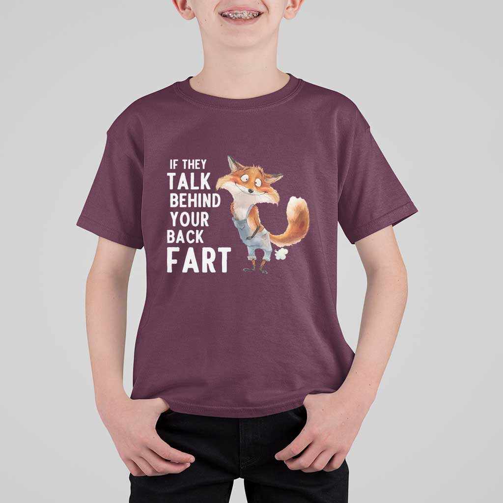 Funny Fox Meme T Shirt For Kid If They Talk Behind Your Back Fart  Naughty Joke - Wonder Print Shop