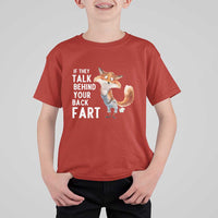 Funny Fox Meme T Shirt For Kid If They Talk Behind Your Back Fart  Naughty Joke - Wonder Print Shop
