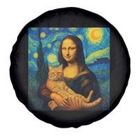 Mona Lisa Cat Starry Night Spare Tire Cover - Wonder Print Shop