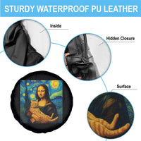 Mona Lisa Cat Starry Night Spare Tire Cover - Wonder Print Shop