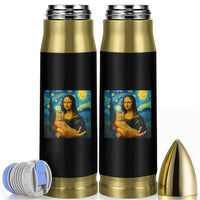 Mona Lisa Cat Starry Night Bullet Tumbler - Wonder Print Shop