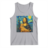 Mona Lisa Cat Starry Night Tank Top - Wonder Print Shop