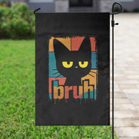 Funny Black Cat Bruh Meme Garden Flag Funny Black Cat - Wonder Print Shop