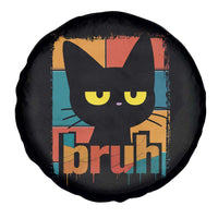 Funny Black Cat Bruh Meme Spare Tire Cover Funny Black Cat - Wonder Print Shop