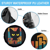 Funny Black Cat Bruh Meme Spare Tire Cover Funny Black Cat - Wonder Print Shop
