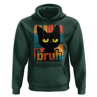 Funny Black Cat Bruh Meme Hoodie Funny Black Cat - Wonder Print Shop