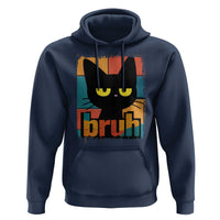 Funny Black Cat Bruh Meme Hoodie Funny Black Cat - Wonder Print Shop