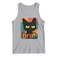 Funny Black Cat Bruh Meme Tank Top Funny Black Cat - Wonder Print Shop