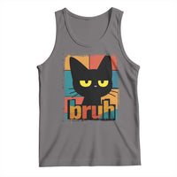 Funny Black Cat Bruh Meme Tank Top Funny Black Cat - Wonder Print Shop