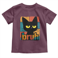 Funny Black Cat Bruh Meme Toddler T Shirt Funny Black Cat - Wonder Print Shop