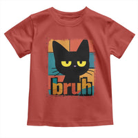 Funny Black Cat Bruh Meme Toddler T Shirt Funny Black Cat - Wonder Print Shop
