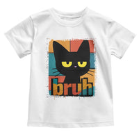 Funny Black Cat Bruh Meme Toddler T Shirt Funny Black Cat - Wonder Print Shop