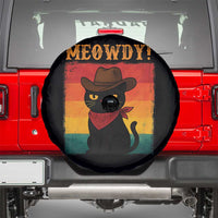 Meowdy Cowboy Cat Spare Tire Cover Cute Black Kitten Country Western - Wonder Print Shop