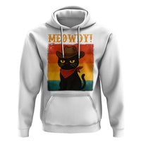 Meowdy Cowboy Cat Hoodie Cute Black Kitten Country Western - Wonder Print Shop