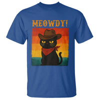 Meowdy Cowboy Cat T Shirt Cute Black Kitten Country Western - Wonder Print Shop