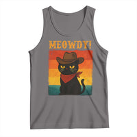 Meowdy Cowboy Cat Tank Top Cute Black Kitten Country Western - Wonder Print Shop