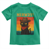 Meowdy Cowboy Cat Toddler T Shirt Cute Black Kitten Country Western - Wonder Print Shop