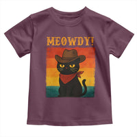 Meowdy Cowboy Cat Toddler T Shirt Cute Black Kitten Country Western - Wonder Print Shop