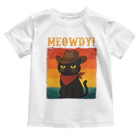 Meowdy Cowboy Cat Toddler T Shirt Cute Black Kitten Country Western - Wonder Print Shop