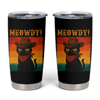 Meowdy Cowboy Cat Tumbler Cup Cute Black Kitten Country Western - Wonder Print Shop