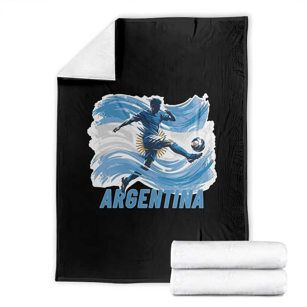 Argentina Soccer Fan Argentinian Flag Patriotic Sports Throw Blanket