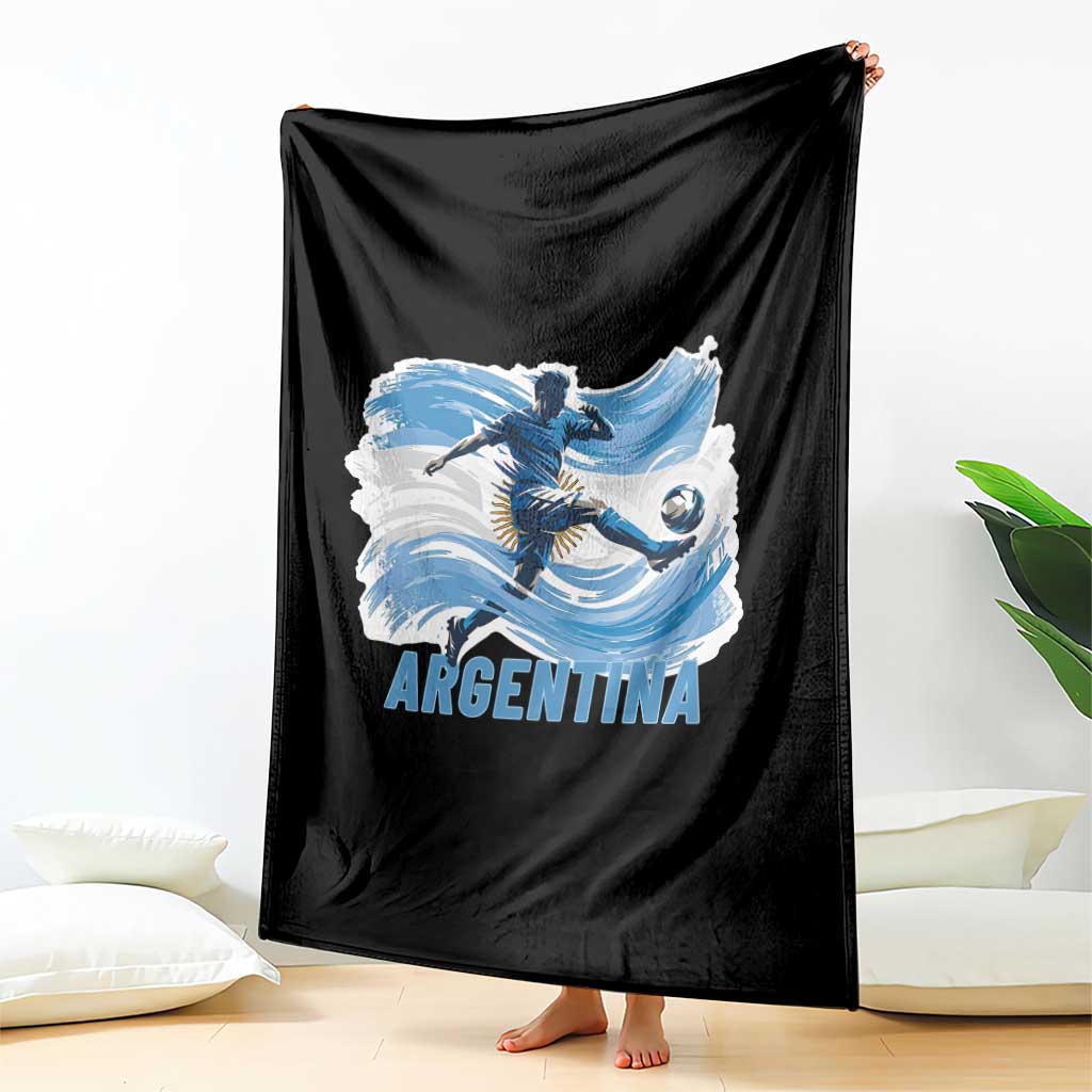 Argentina Soccer Fan Argentinian Flag Patriotic Sports Throw Blanket