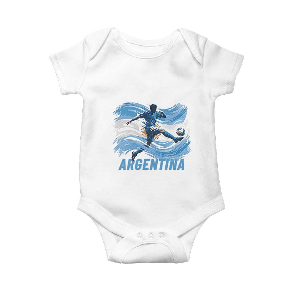 Argentina Soccer Fan Argentinian Flag Patriotic Sports Baby Onesie