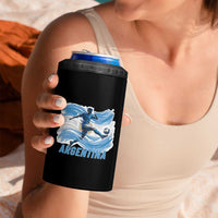 Argentina Soccer Fan Argentinian Flag Patriotic Sports 4 in 1 Can Cooler Tumbler