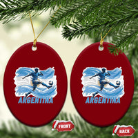 Argentina Soccer Fan Argentinian Flag Patriotic Sports Ceramic Ornament