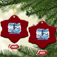 Argentina Soccer Fan Argentinian Flag Patriotic Sports Ceramic Ornament