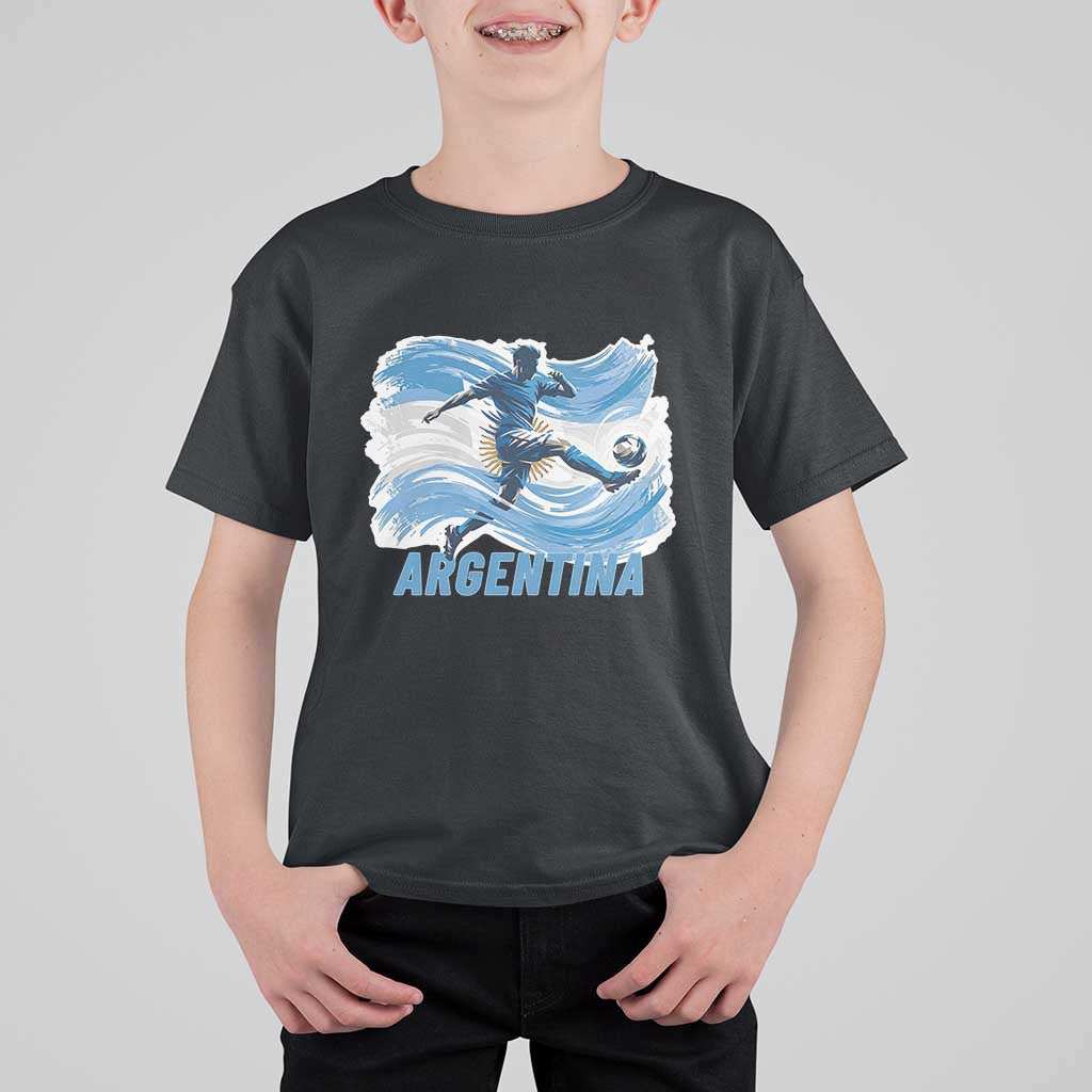 Argentina Soccer Fan Argentinian Flag Patriotic Sports T Shirt For Kid