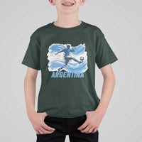 Argentina Soccer Fan Argentinian Flag Patriotic Sports T Shirt For Kid