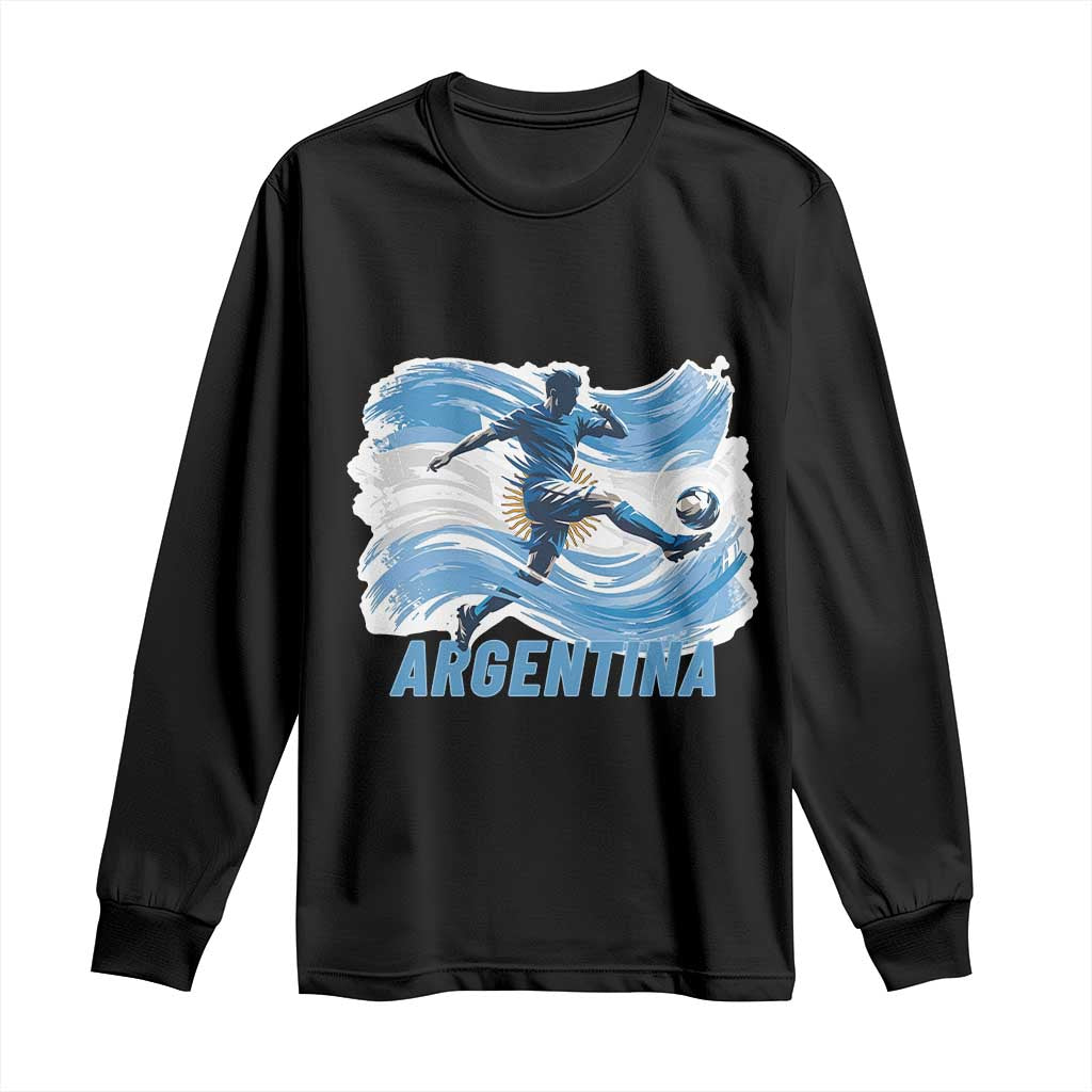Argentina Soccer Fan Argentinian Flag Patriotic Sports Long Sleeve Shirt