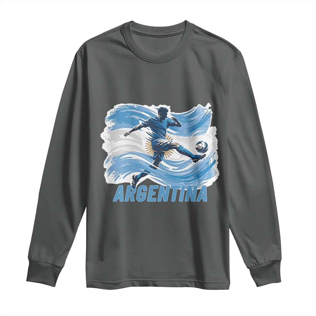 Argentina Soccer Fan Argentinian Flag Patriotic Sports Long Sleeve Shirt