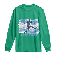 Argentina Soccer Fan Argentinian Flag Patriotic Sports Long Sleeve Shirt