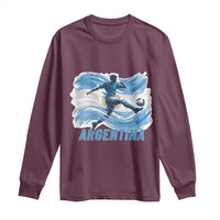 Argentina Soccer Fan Argentinian Flag Patriotic Sports Long Sleeve Shirt