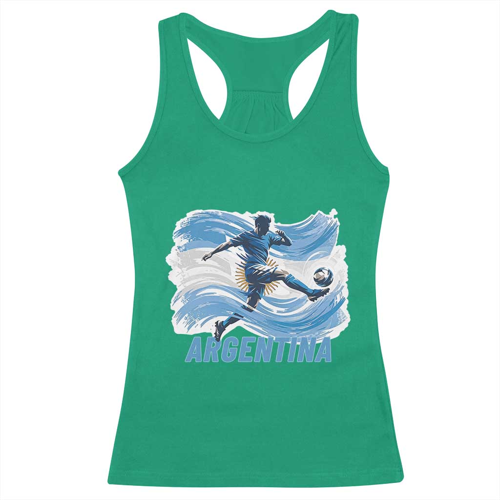 Argentina Soccer Fan Argentinian Flag Patriotic Sports Racerback Tank Top