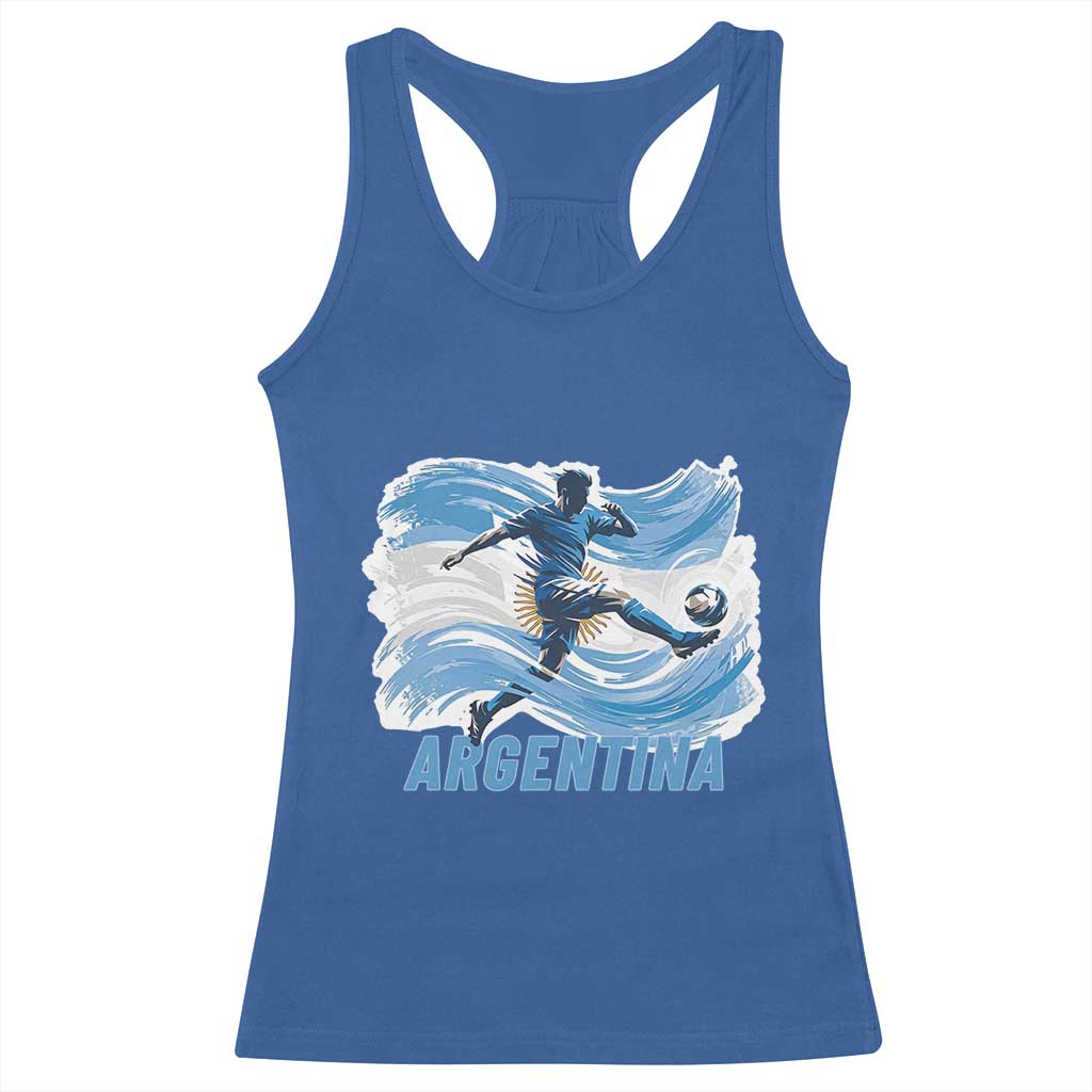 Argentina Soccer Fan Argentinian Flag Patriotic Sports Racerback Tank Top