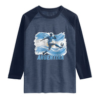 Argentina Soccer Fan Argentinian Flag Patriotic Sports Raglan Shirt