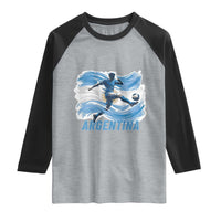 Argentina Soccer Fan Argentinian Flag Patriotic Sports Raglan Shirt