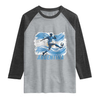 Argentina Soccer Fan Argentinian Flag Patriotic Sports Raglan Shirt