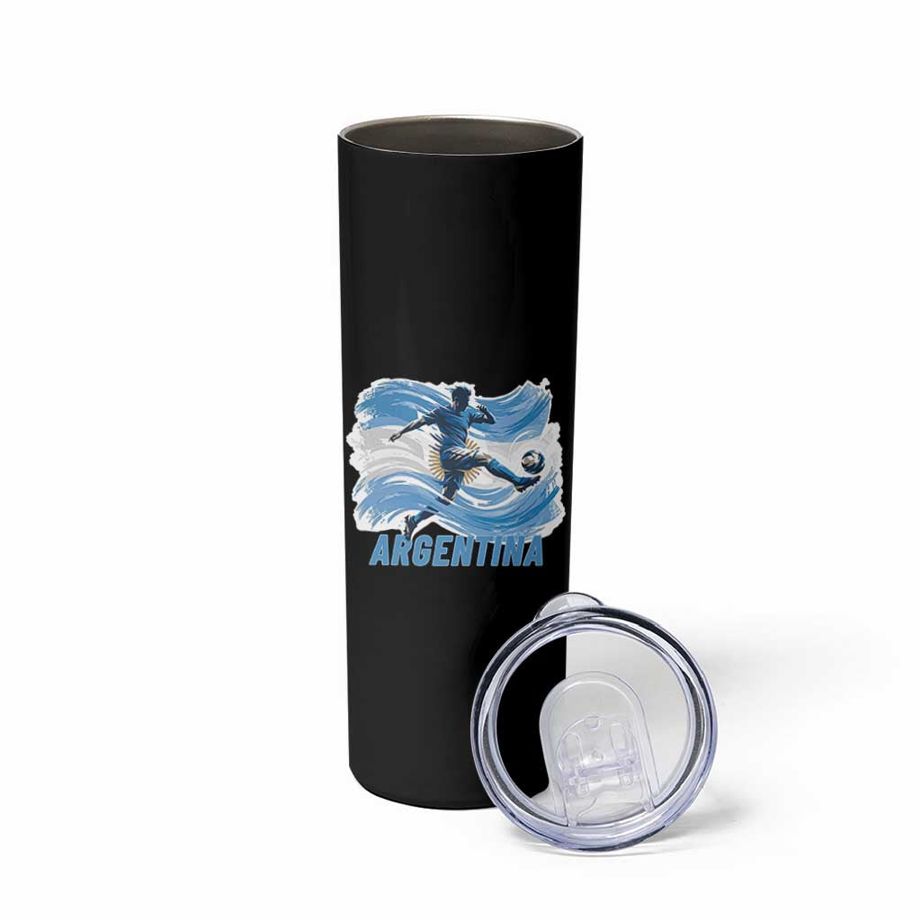 Argentina Soccer Fan Argentinian Flag Patriotic Sports Skinny Tumbler