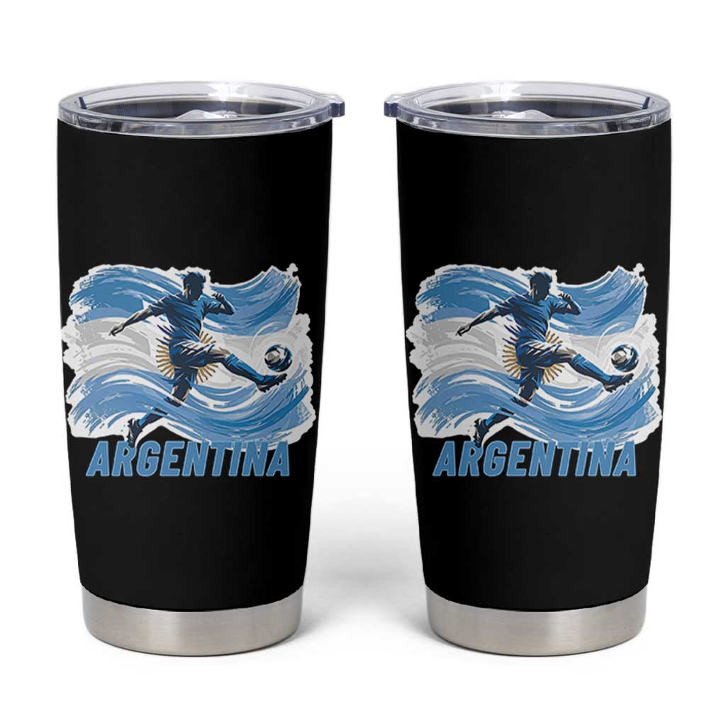 Argentina Soccer Fan Argentinian Flag Patriotic Sports Tumbler Cup
