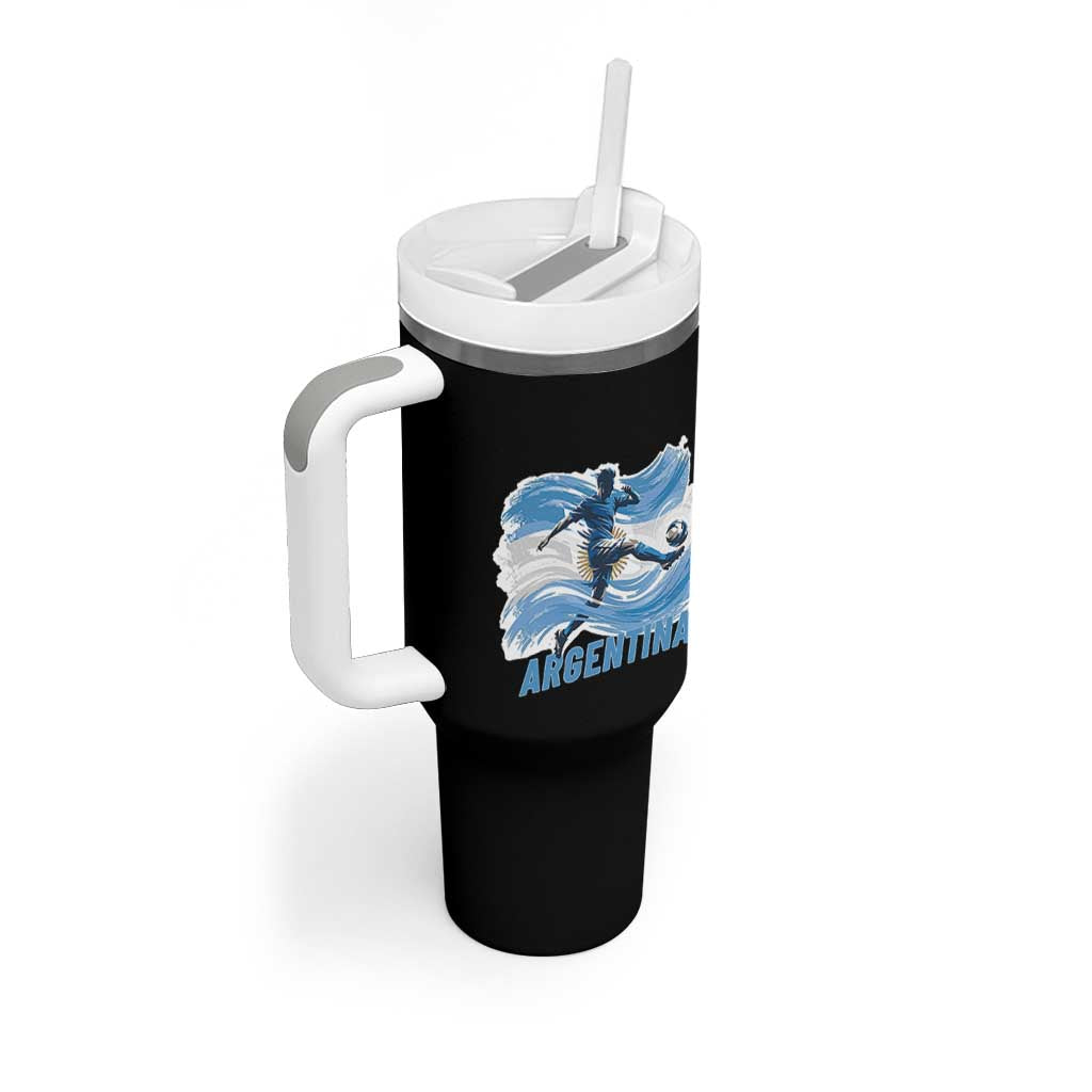 Argentina Soccer Fan Argentinian Flag Patriotic Sports Tumbler With Handle
