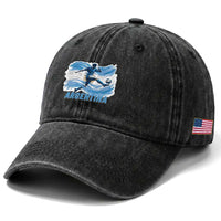Argentina Soccer Fan Argentinian Flag Patriotic Sports Washed Cotton Baseball Cap