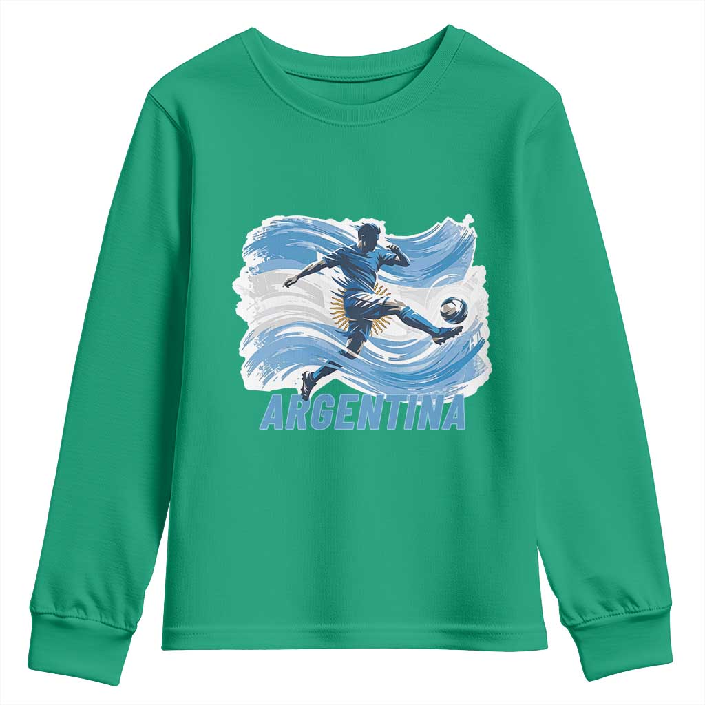 Argentina Soccer Fan Argentinian Flag Patriotic Sports Youth Sweatshirt