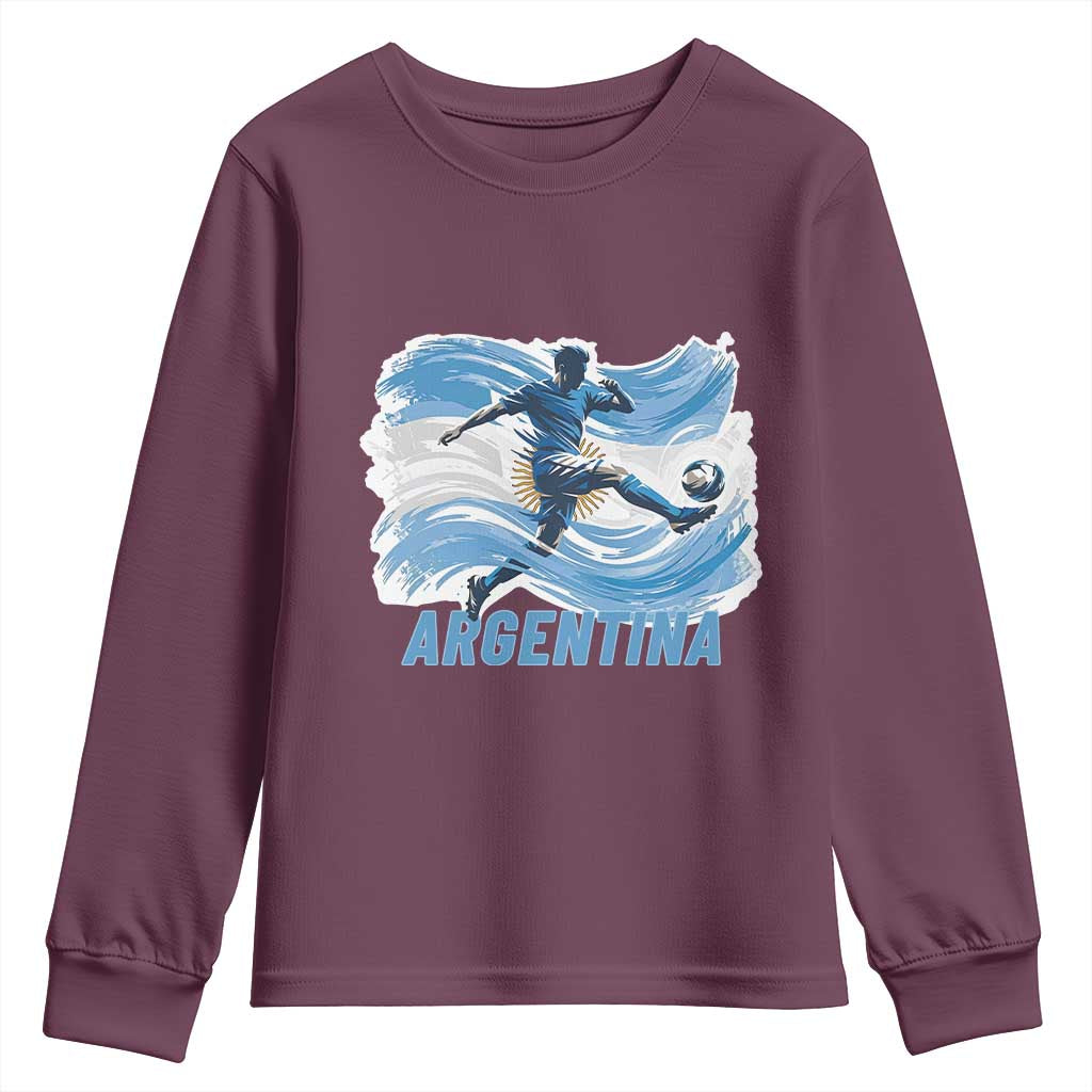 Argentina Soccer Fan Argentinian Flag Patriotic Sports Youth Sweatshirt