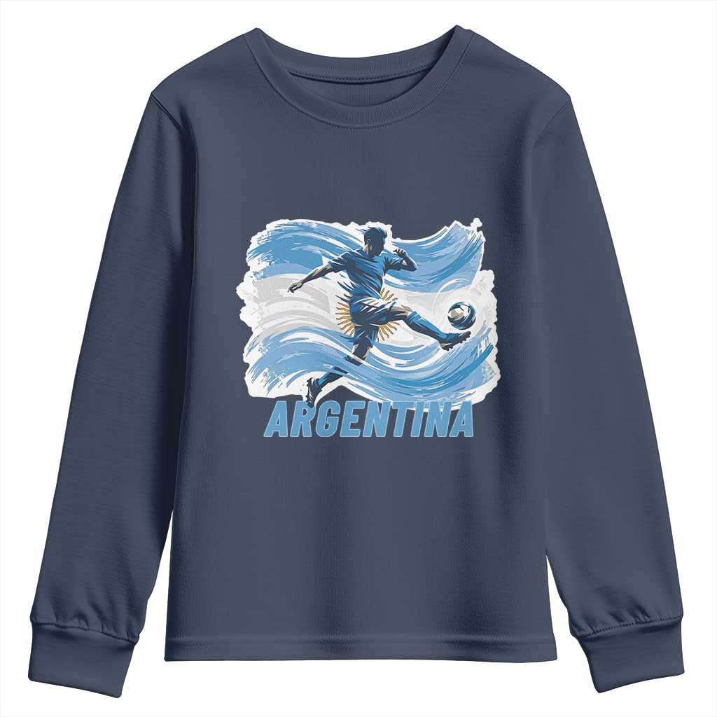 Argentina Soccer Fan Argentinian Flag Patriotic Sports Youth Sweatshirt
