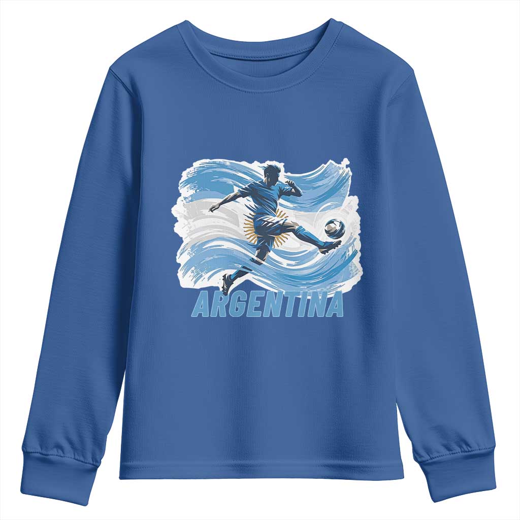 Argentina Soccer Fan Argentinian Flag Patriotic Sports Youth Sweatshirt